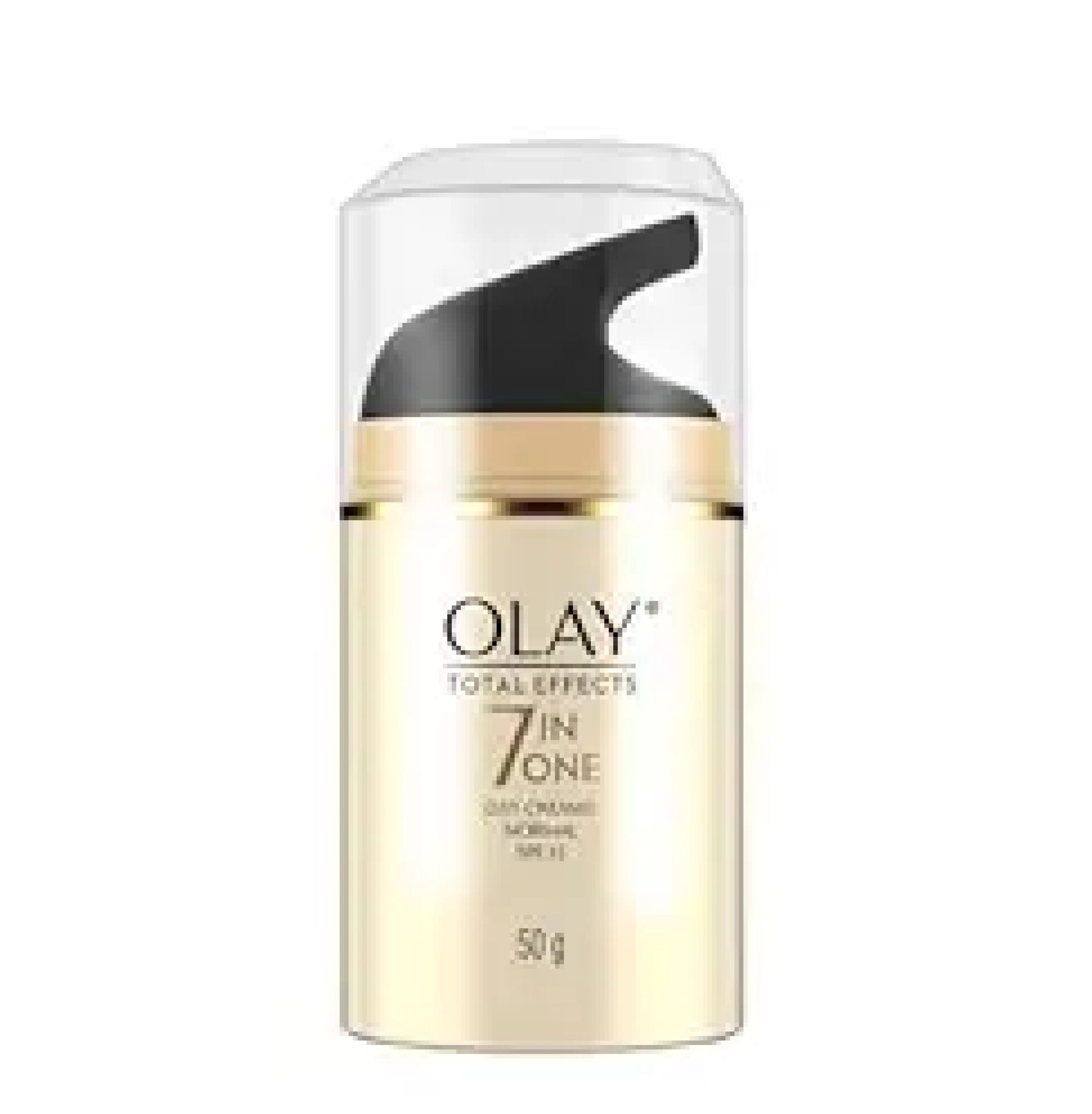 Olay Total Effects 7-in-1 skincare cream jar on a white background