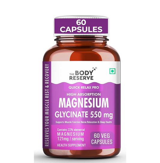 Body Reserve Magnesium Glycinate supplement bottle on a white background