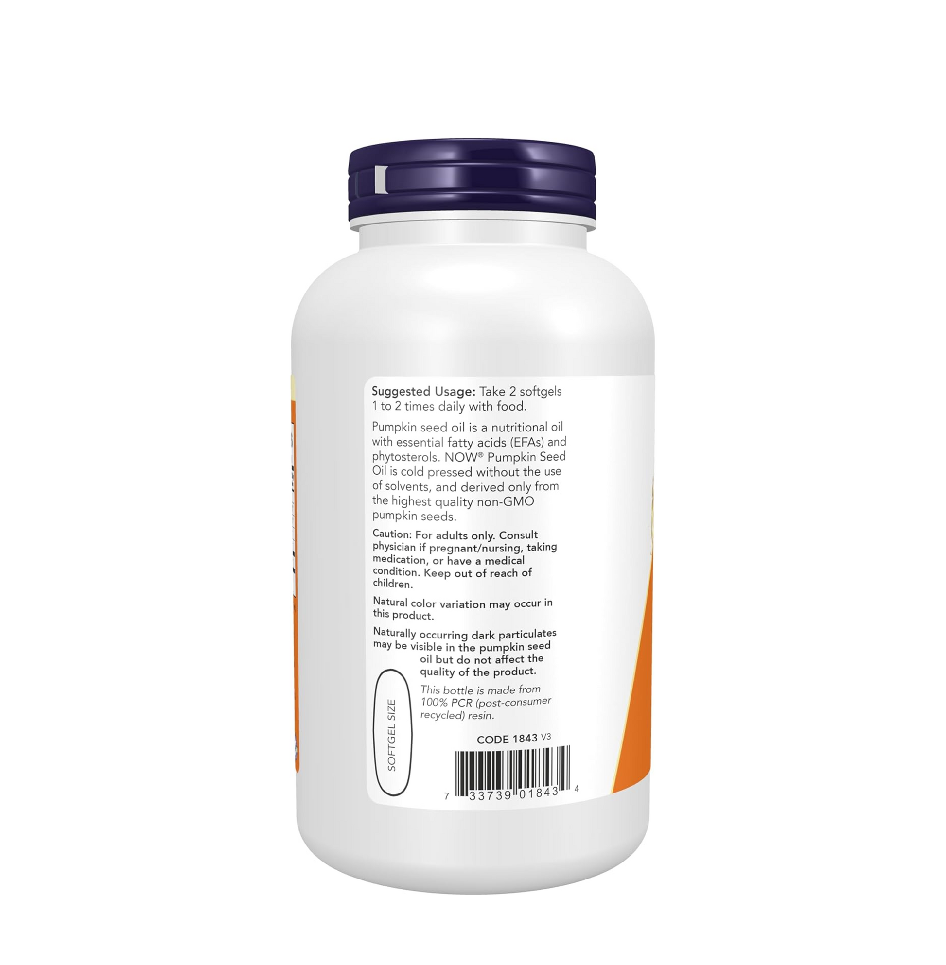 Vitamin supplement bottle with label on a white background