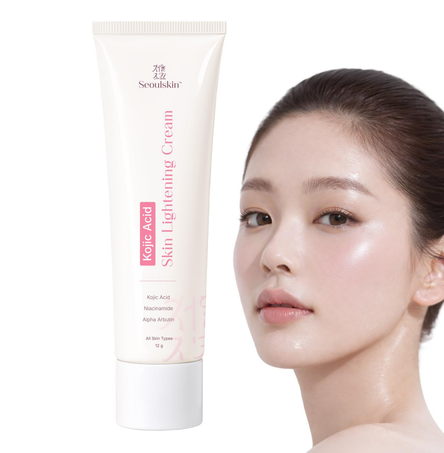 Seoulskin Kojic Acid Skin Lightening Cream with Kojic Acid, Niacinamide & Alpha Arbutin |Moisturizer | Skin Brightening | For Glowing Skin | Treats Dark Spots & Pigmentation | Tan Removal | For Men & Women