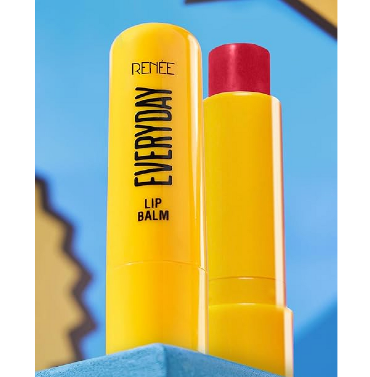 RENEE Everyday Tinted Lip Balm - Cherry Berry, Heals, Moisturizes & Protects with SPF 30, for Dry & Chapped Lips, Enriched with Vitamin C, Shea Butter & Hyaluronic Acid, Skincare Infused Makeup 4.5 Gm