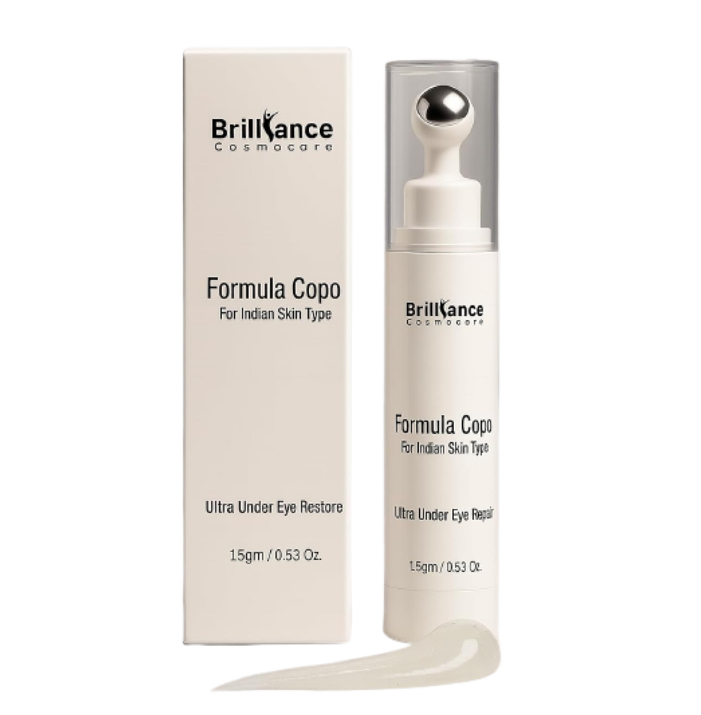 Brilliance Advance Under Eye Serum for Dark Circles & Puffiness – Hydrating Anti-Aging Formula with Peptides,Niacinamide & Hyaluronic Acid | Dermatologist Tested | 15gm