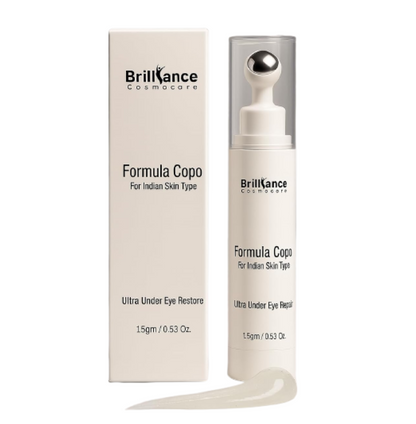 Brilliance Advance Under Eye Serum for Dark Circles & Puffiness – Hydrating Anti-Aging Formula with Peptides,Niacinamide & Hyaluronic Acid | Dermatologist Tested | 15gm