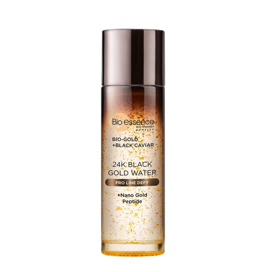 Bio-Essence Bio-Gold 24K Gold Black Gold Water (100ml) | Essence for Hydrating skin, Smoothening wrinkles, Glowing skin and Reducing Dark spots | For all skin types