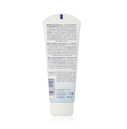 Sanosan Baby Care Cream with Milk Protein – Daily Moisturizing Cream for Face & Body, Gentle Formula for Newborns & Delicate Skin – 100g