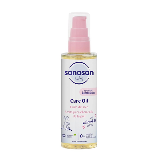 Sanosan Baby Care Oil | With Almond Oil, Organic Olive oil & Sunflower Seed Oil | Biodegradable - 100ml