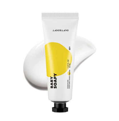 Duft & Doft Baby Soapy Hand Cream (50g) - Perfumer-Crafted Milky-Powdery Scent, Fast-Absorbing, Dermatologist-Tested for Dry/Sensitive Hands