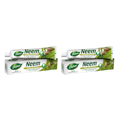 Dabur Herb'l Neem Germ Protection Toothpaste - 200g | No Added Flourides & Parabens | Neem Fights Bacteria (Pack of 2)