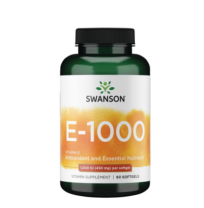 Swanson Vitamin E 1000 Iu 1000 Iu (450 Milligrams) 60 Sgels