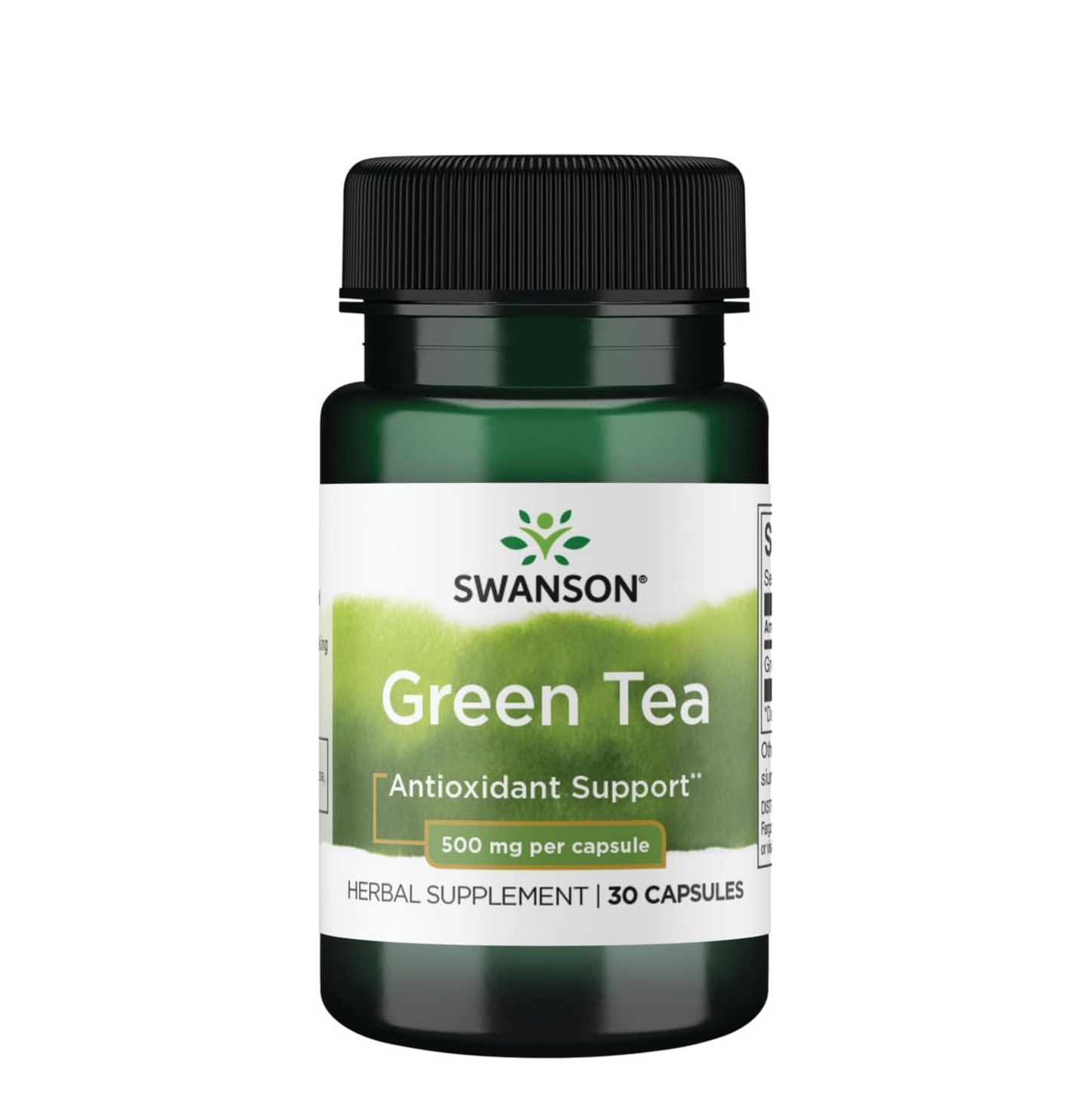 Swanson Green Tea 500 Milligrams 30 Capsules