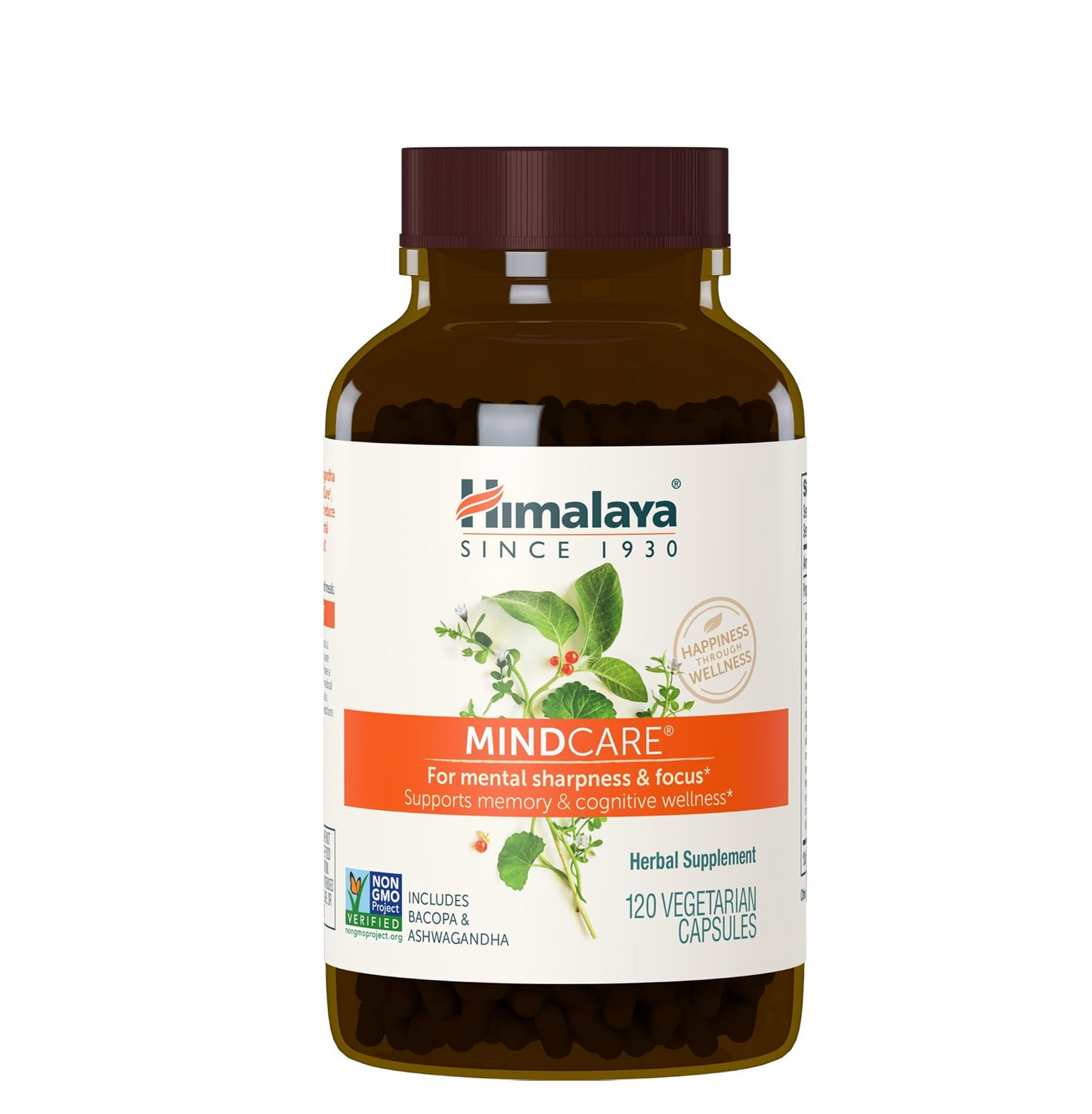 Himalaya MindCare, Nootropic Brain Supplement Booster for Mental Sharpness, Focus, Memory, and Cognitive Wellness, 1170 mg, 120 Capsules, 1 Month Supply