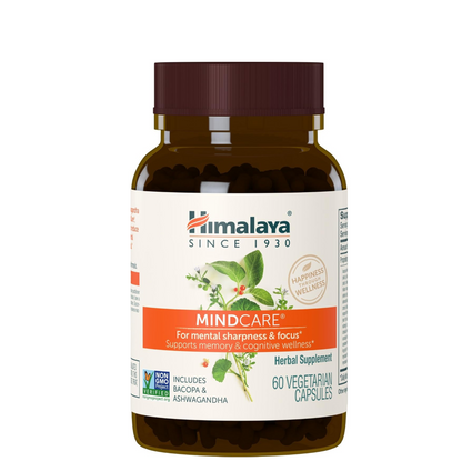 Himalaya MindCare - Nootropic Herbal Brain Supplements for Memory and Focus Support - Vegan, Non-GMO, Gluten Free, 1170 mg, 60 Capsules