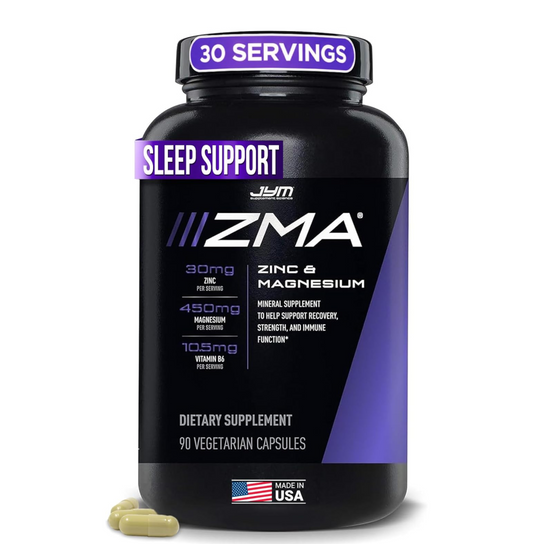 ZMA JYM, Zinc & Magnesium Supplement - Zinc, Magnesium and Vitamin B6, YM Supplement Science, 90 Vegetarian Capsules