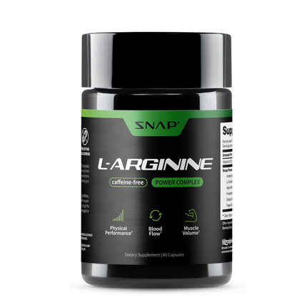 Snap Supplements L-Arginine Capsules with L-Citrulline and 3 Forms of L-Arginine to Support Healthy Circulation, Nitric Oxide & Exercise Performance, 60 Vegan Capsules (30-Day Supply)
