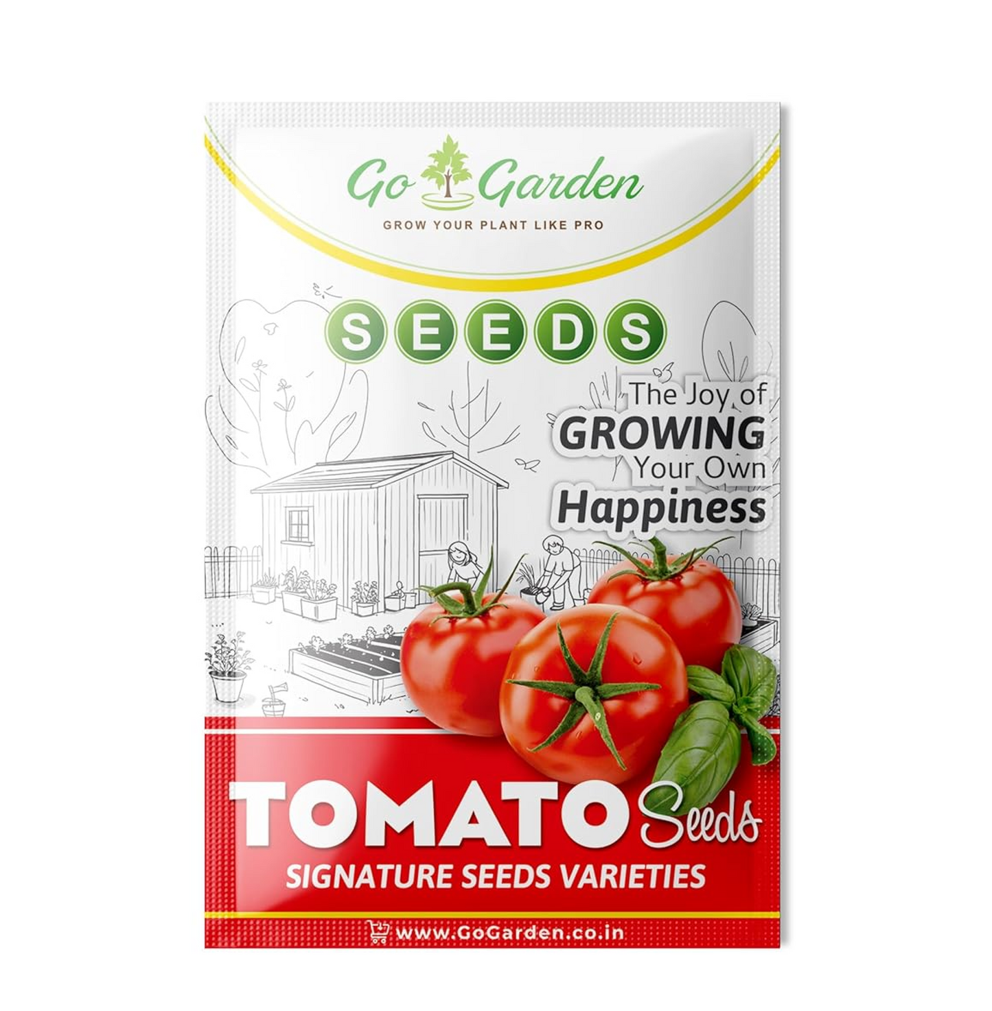 Go Garden Tomato Vegetable Seeds (Red, Pack of 10g, 2000 Seeds) Seeds to grow in Your Home & kitchen garden
