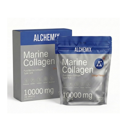 Alchemix 8000mg Pure Korean Marine Collagen Supplements for Women & Men,200g|Hydrolyzed Collagen Powder and Amino Acids| Supports Healthy Skin, Hair, Nails, Bone & Joint|Unflavored,1 count,20 servings | Alchemix