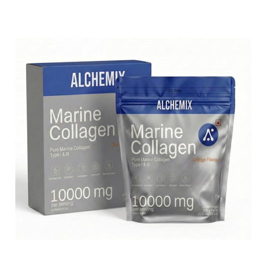 Alchemix 8000mg Pure Korean Marine Collagen Supplements for Women & Men,200g|Hydrolyzed Collagen Powder and Amino Acids| Supports Healthy Skin, Hair, Nails, Bone & Joint|Unflavored,1 count,20 servings | Alchemix