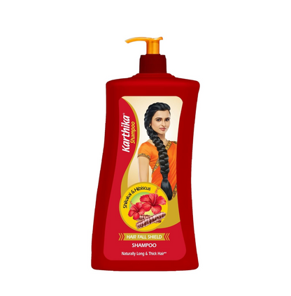 Karthika Hairfall Shield Shampoo with Shikakai & Hibiscus – 1L | Herbal Anti-Hairfall Shampoo for Strong & Healthy Hair | Natural Care for Men & Women