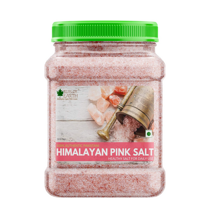 Bliss of Earth 1KG Pure Himalayan Pink Salt Non Iodised Rock Salt For weight management & Healthy Cooking, Natural Substitute of Iodised White Salt