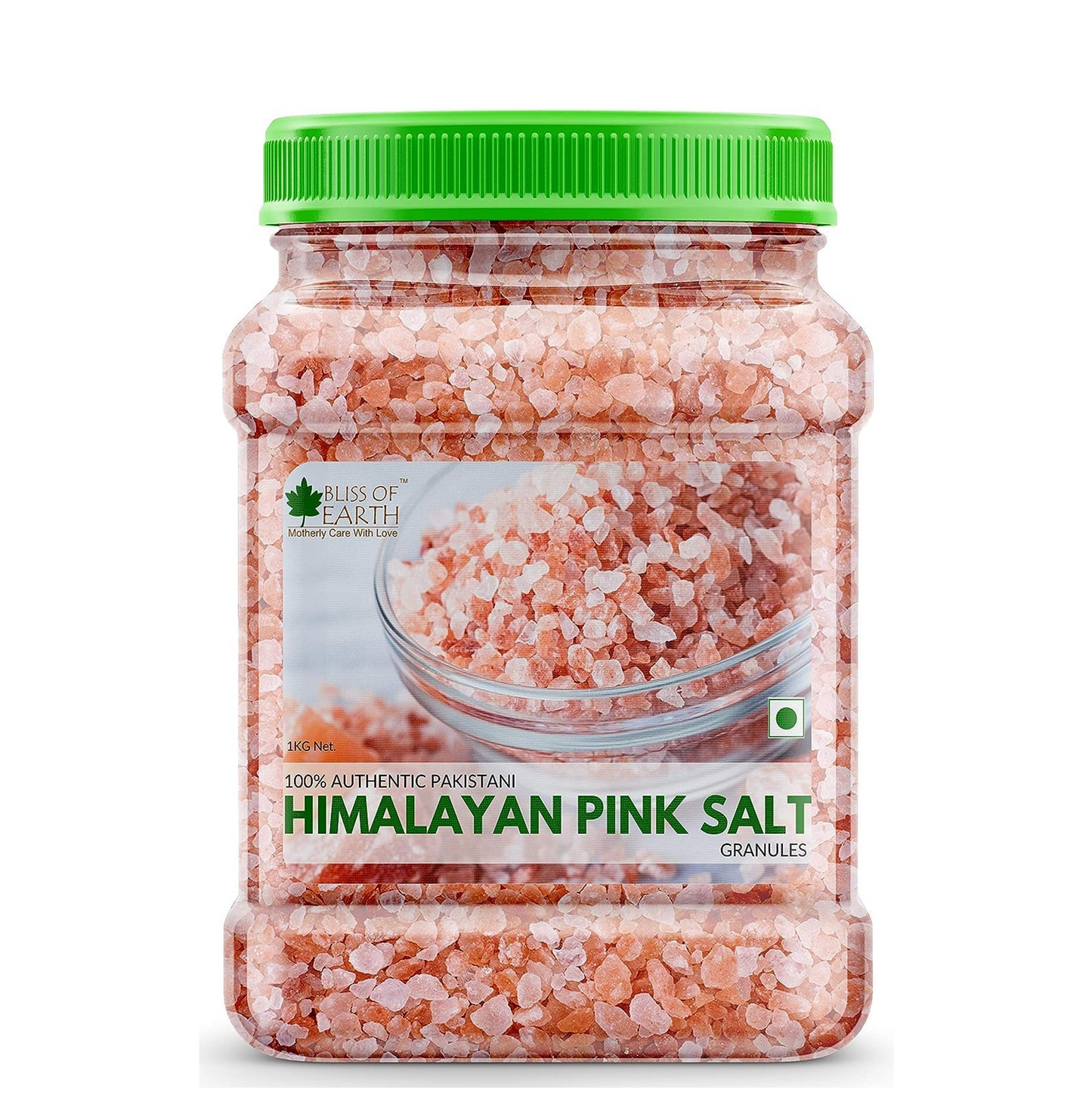 Bliss of Earth 1KG Granular Pakistani Himalayan Pink Salt Non Iodized for weight loss & Healthy Cooking, Natural Substitute of White Salt