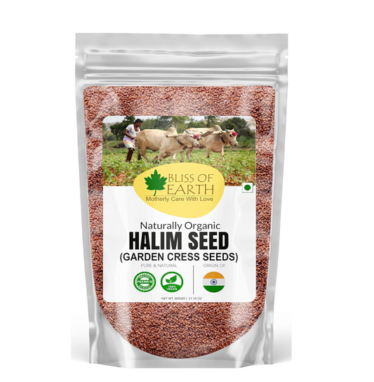 Bliss Of Earth Halim Seeds 600gm Organic for Eating - Natural Aliv Seeds for Hair, Skin Health & Immunity Booster Superfoods