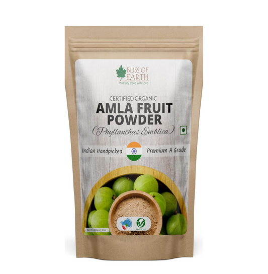Bliss of Earth Amla Powder for Eating – 453g Pure & Natural Amla Powder for Hair Growth, Skin, Drinking & Overall Wellness | Natural Indian Gooseberry Powder