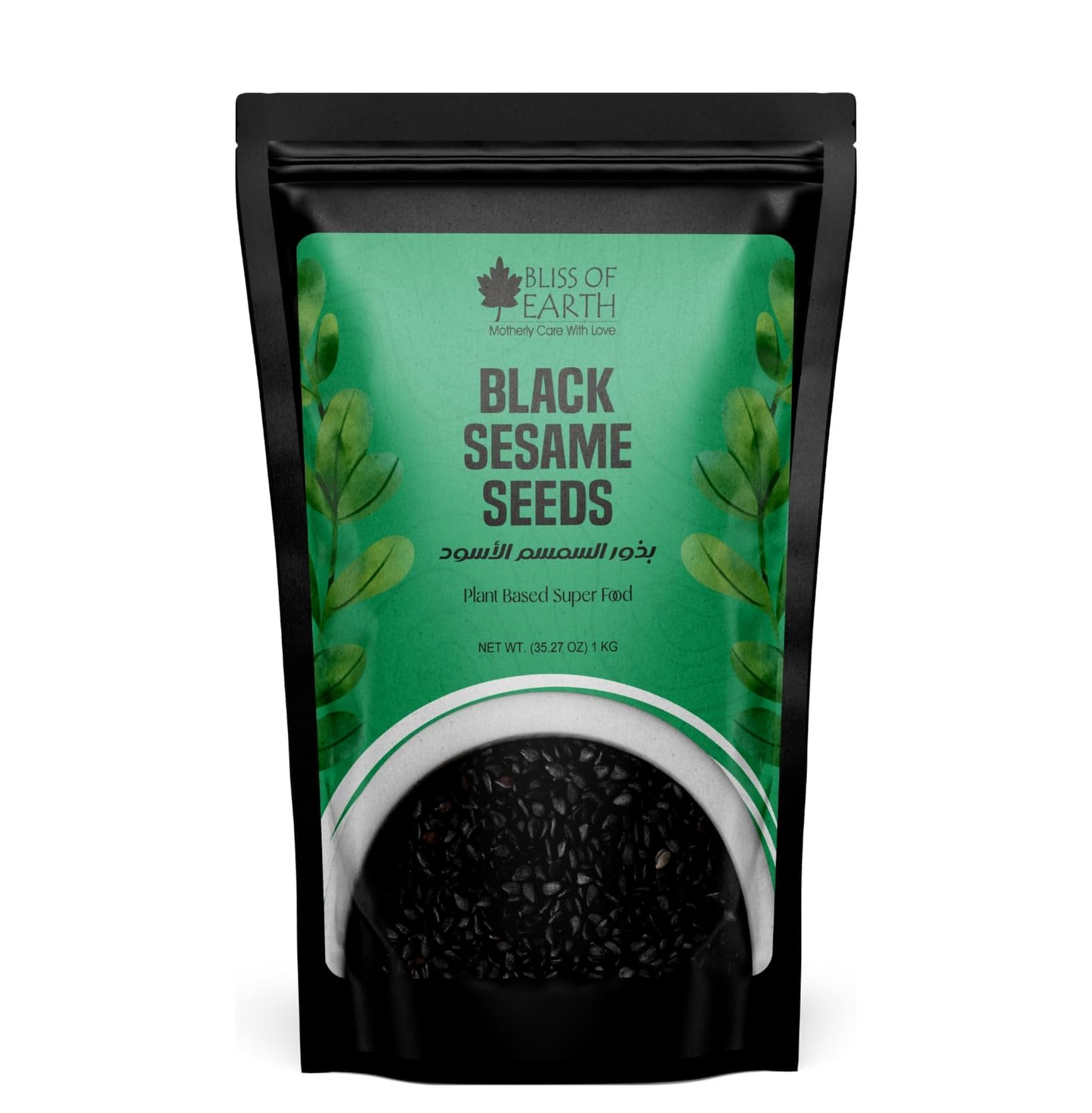 Bliss of Earth 1kg unhulled Black Sesame Seeds, Kaale Til, Fresh & Organic Fully Fiber Rich Great for Cooking & Baking