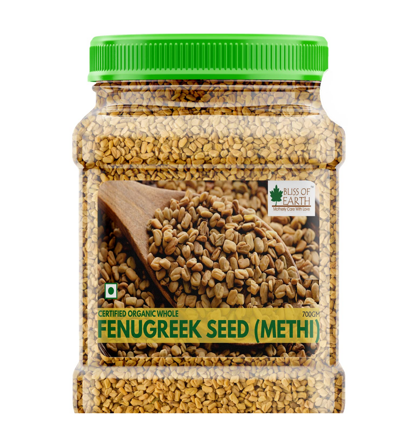 Bliss of Earth 700GM Certified Organic Fenugreek Seed Whole, Sabut Methi Dana