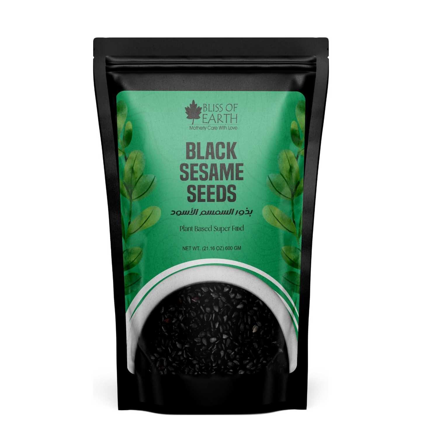 Bliss of Earth 500gm unhulled Black Sesame Seeds, Kaale Til, Fresh & Organic Fully Fiber Rich Great for Cooking & Baking