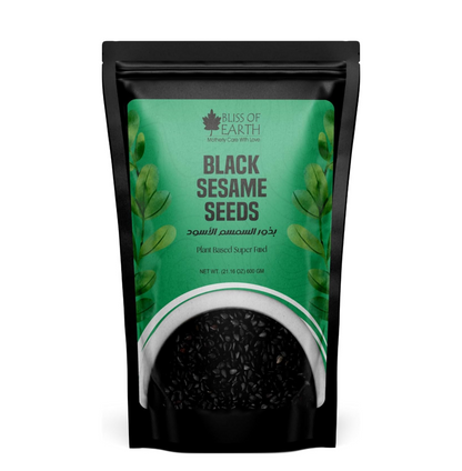 Bliss of Earth 500gm unhulled Black Sesame Seeds, Kaale Til, Fresh & Organic Fully Fiber Rich Great for Cooking & Baking