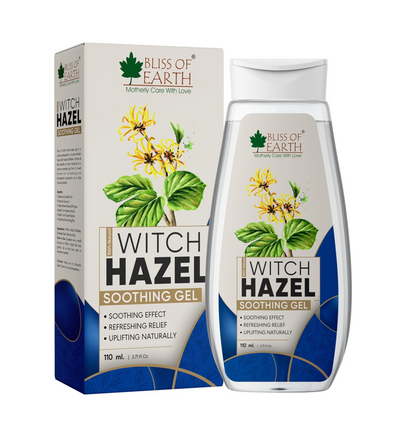 Bliss of Earth Witch Hazel Gel for Hemorrhoids, Diaper Rashes, Postpartum Soothing Relief from Swelling and Discomfort, 110ml
