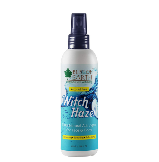 Bliss of Earth Witch Hazel Toner For Face, Acne & Oily Skin, Natural Pore Minimizer, Alcohol Free Facial Astringent, 100ml
