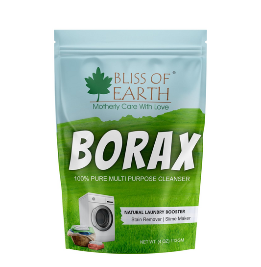 Bliss of Earth Borax Powder For Washing Cloths, Slime Maker, Cleaning & Stain Remover, Ants Killer, 100% Pure Sodium Borate Powder 113GM