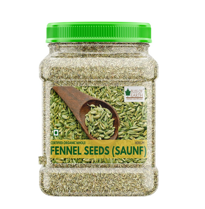 Bliss of Earth Organic Whole Fennel Seed 400gm