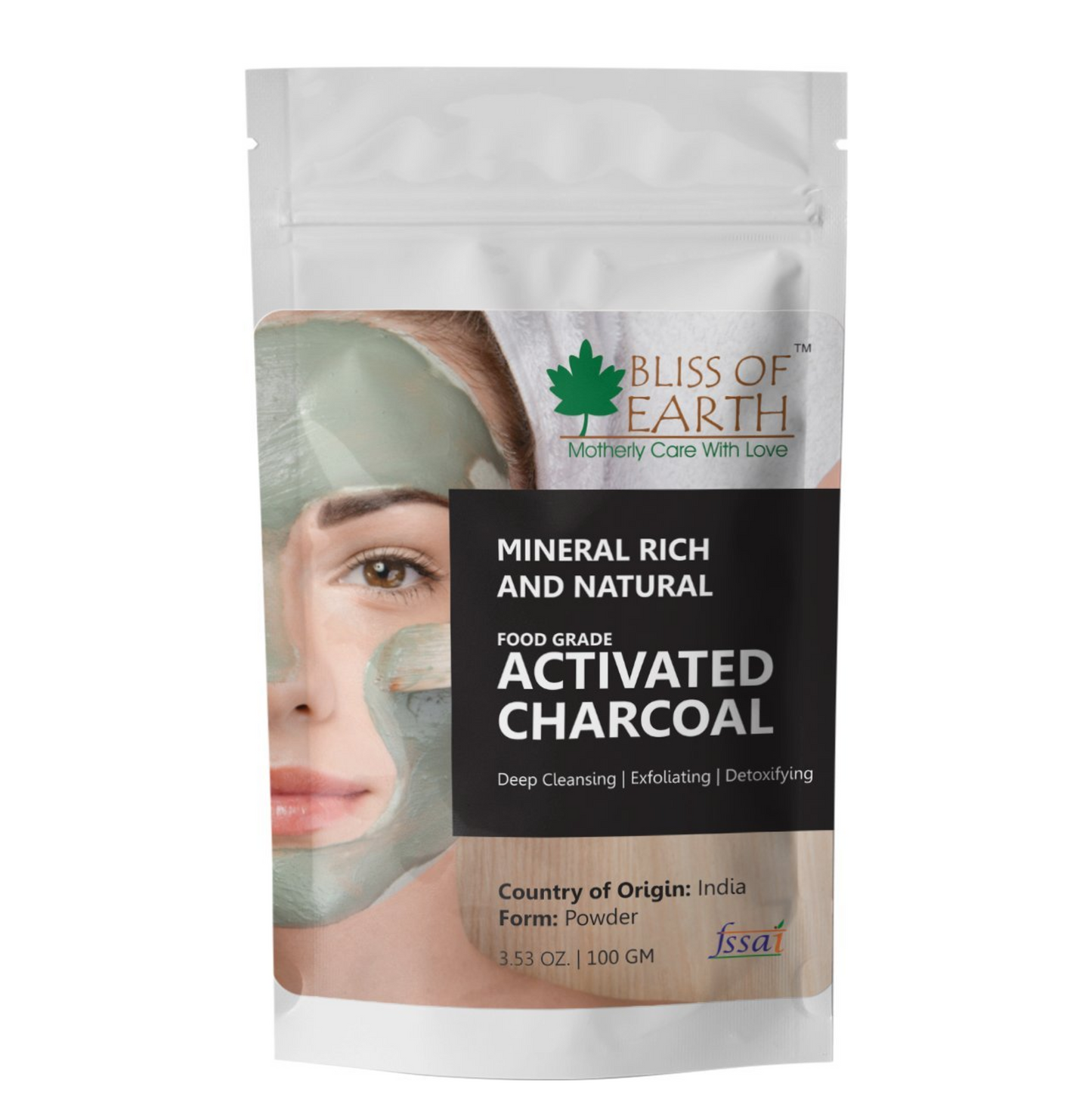 Bliss of Earth Coconut Shell Activated Charcoal Powder 100gm
