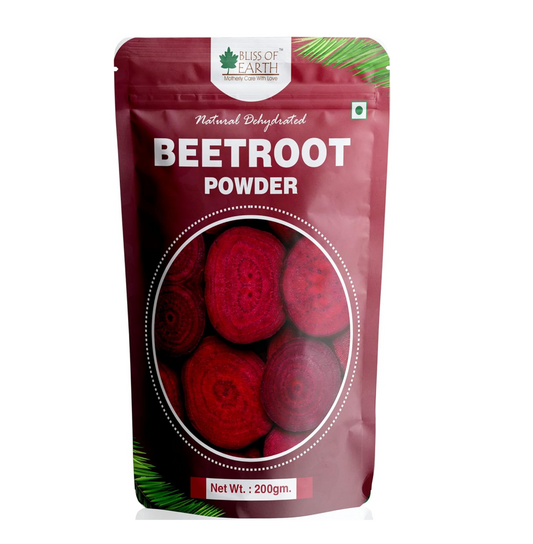 Bliss of Earth 200gm Beetroot Powder For Juice Eating Face Skin Whitening, Natural Dehydrated Chukundar Powder