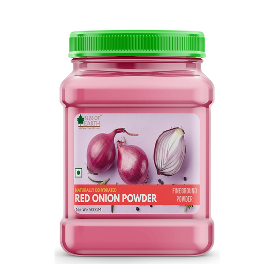 Bliss Of Earth 500Gm Natural Red Onion Powder, Dehydrated, Good For Cooking & Hair Growth