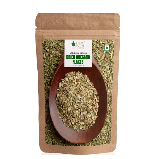 Bliss of Earth 100Gm Naturally Organic Dried Oregano Flakes For Seasoning On Pizza & Pasta