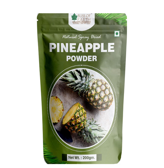 Bliss of Earth Pineapple Powder Natural Spray Dried Great for Juices, Jams, Cake, Ice Cream, & Energy Drinks (pineapple, 200)