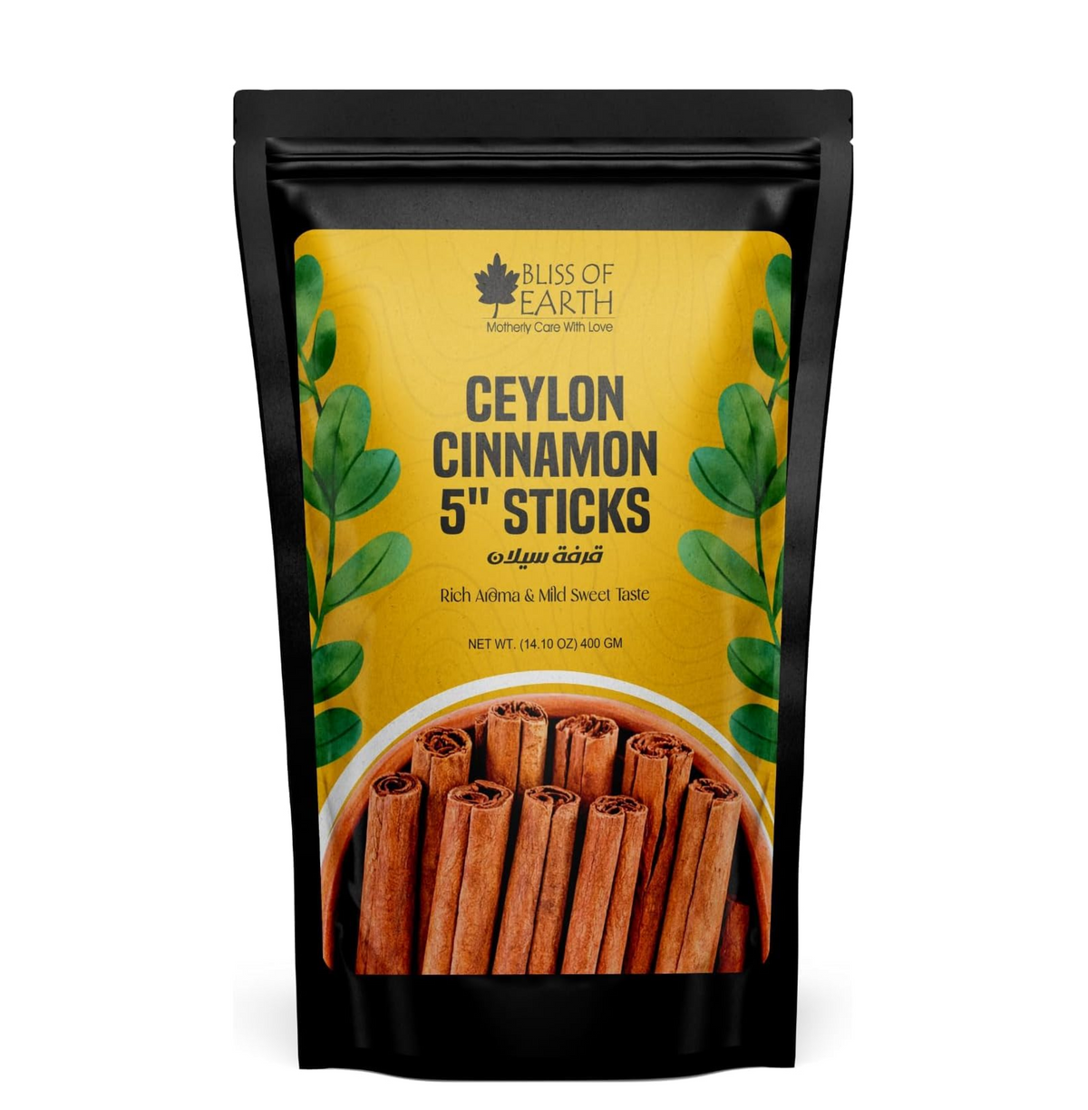 Bliss of Earth 400gm Ceylon Cinnamon (Dalchini) 5" Cut Sticks True Cinnamon Raw From Sri Lanka Original