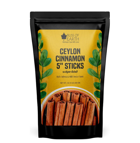 Bliss of Earth 400gm Ceylon Cinnamon (Dalchini) 5" Cut Sticks True Cinnamon Raw From Sri Lanka Original