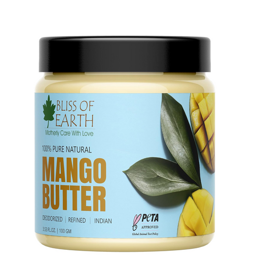Bliss of Earth Deodorised Indian Mango Butter For Face Skin Hair & DIY 100GM Pack of 1