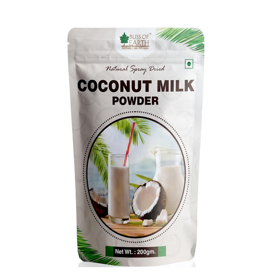 Bliss Of Earth Coconut Milk Powder 200GM Natural Spray Dried Great for Coffee, Tea and Gravy