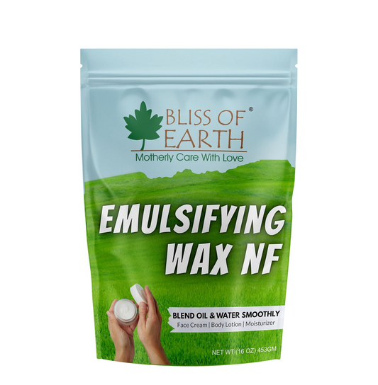 Bliss of Earth Emulsifying Wax NF Cosmetic Grade Wax Best for Thickening Soap, Lotion, Body Moisturizer & DIY Products 453gm