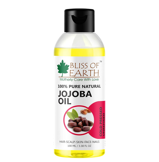Bliss of Earth Jojoba Oil 100% Pure Natural Coldpressed & Unrefined 100ML