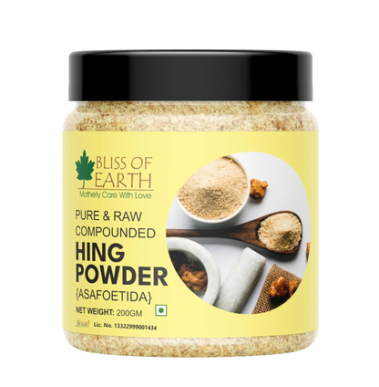 Bliss of Earth 100% Pure Hing (Asafoetida) Powder- Aromatic Spice for Flavorful Cooking 200gm