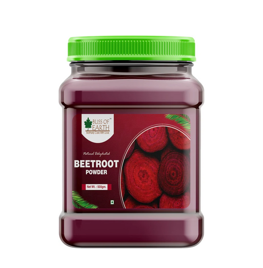 Bliss of Earth 500gm Beetroot Powder For Juice Eating Face Skin Whitening, Natural Dehydrated Chukundar Powder
