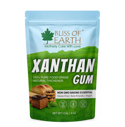 Bliss of Earth Xanthan Gum Powder 100% Pure Food Grade Natural Thickener Gluten Free, Keto Friendly, Vegan 113gm