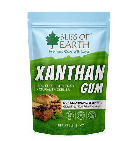 Bliss of Earth Xanthan Gum Powder 100% Pure Food Grade Natural Thickener Gluten Free, Keto Friendly, Vegan 113gm