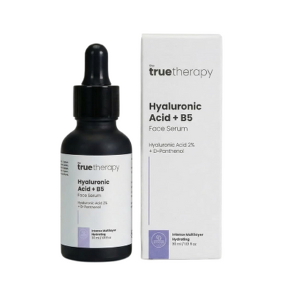 The True Therapy 2% Hyaluronic Acid Serum with Pro-Vitamin B5 - Intense Multi-layer Hydration - Probiotics Xylitol, Dewy Looking Skin, Moisturize, Plump Skin, Reduce Wrinkles, Anti-Aging Serum – 30 ml